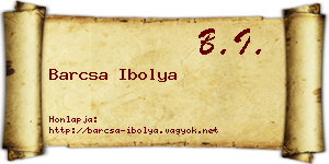 Barcsa Ibolya névjegykártya
