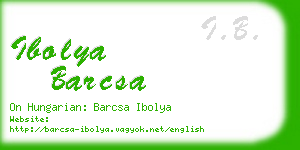 ibolya barcsa business card